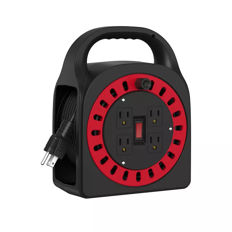 4 விற்பனை நிலையங்கள் பிளாஸ்டிக் தண்டு ரீல் 50 அடி 4 விற்பனை நிலையங்கள் பிளாஸ்டிக் தண்டு ரீல் 50 அடி