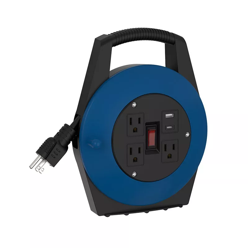 3 Outlets Usb Plastic Cord Reel 3 Outlets Usb Plastic Cord Reel
